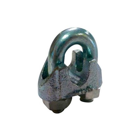 ADVANTAGE SALES & SUPPLY Advantage Malleable Steel Zinc Plated Wire Rope Clip MWRC125P6 - 1/8" Diameter - Pack of 6 MWRC125P6
